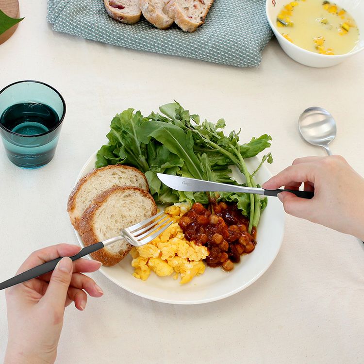 クチポール（Cutipol） GOA/ゴア ブラック ディナー3点セット（ディナーナイフ・ディナーフォーク・ディナースプーン） [ネコポス対応可(6セットまで)]