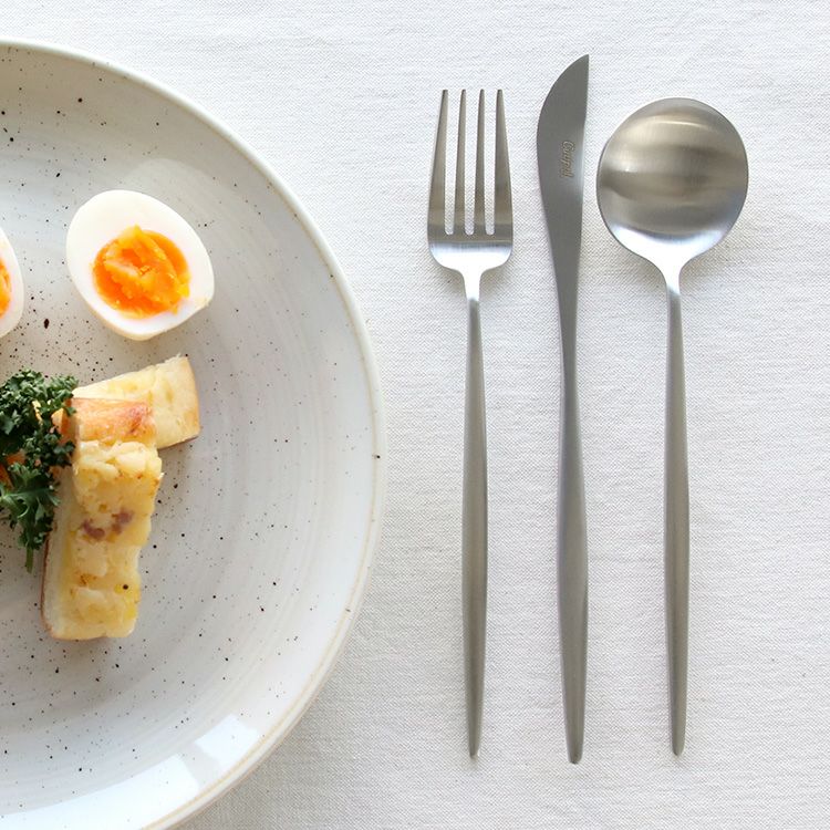 クチポール（Cutipol） MOON MATT/ムーンマット ディナー3点セット（ディナーナイフ・ディナーフォーク・ディナースプーン） [ネコポス対応可(6セットまで)]