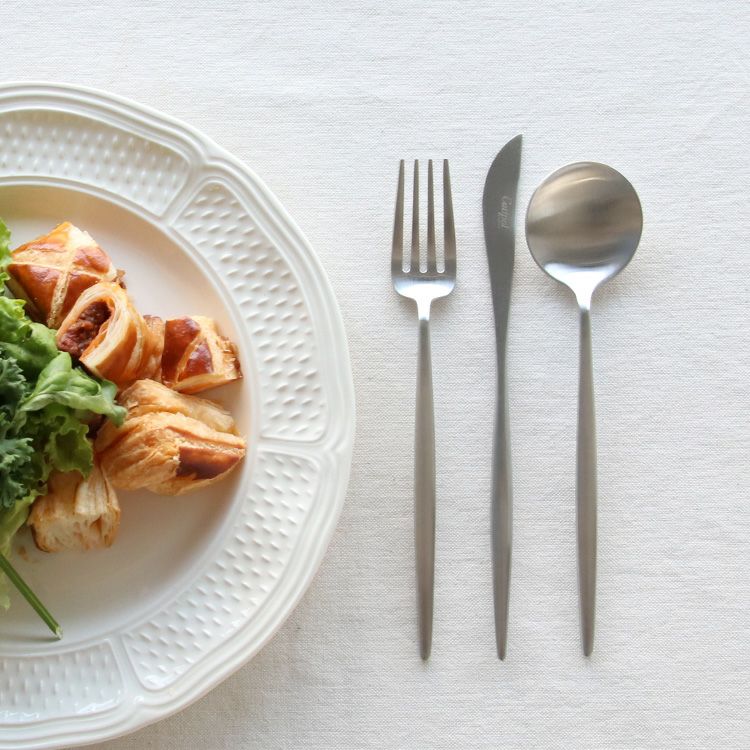 クチポール（Cutipol） MOON MATT/ムーンマット デザート3点セット（デザートナイフ・デザートフォーク・デザートスプーン） [ネコポス対応可(6セットまで)]