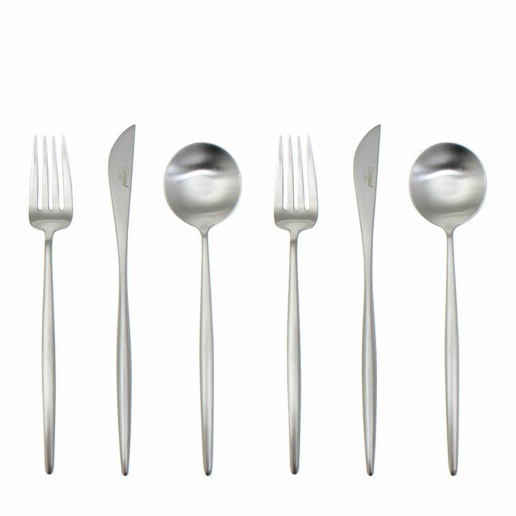 クチポール（Cutipol） MOON MATT/ムーンマット デザート6点セット（デザートナイフ・デザートフォーク・デザートスプーン） ギフトボックス(化粧箱付)