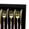 クチポール（Cutipol） GOA/ゴア ピンクマットゴールド ディナー24点セット（ディナーナイフ・ディナーフォーク・ディナースプーン・コーヒー/ティースプーン） 収納木箱入り(ギフトボックス)