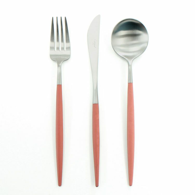 クチポール（Cutipol） GOA/ゴア レッド ディナー3点セット（ディナーナイフ・ディナーフォーク・ディナースプーン） [ネコポス対応可(6セットまで)]