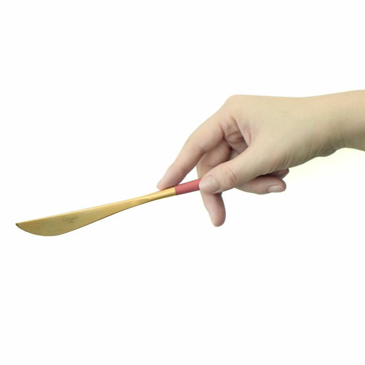 クチポール（Cutipol） GOA/ゴア レッドマットゴールド ディナーナイフ/テーブルナイフ GO03RG [ネコポス対応可(18点まで)]