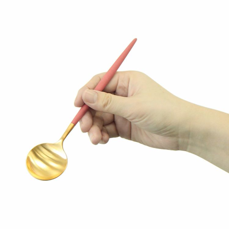 クチポール（Cutipol） GOA/ゴア レッドマットゴールド デザートスプーン GO08RG [ネコポス対応可(18点まで)]