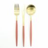 クチポール（Cutipol） GOA/ゴア レッドマットゴールド ディナー3点セット（ディナーナイフ・ディナーフォーク・ディナースプーン） [ネコポス対応可(6セットまで)]