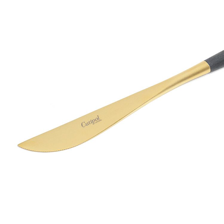 クチポール（Cutipol） GOA/ゴア ブラックマットゴールド ディナーナイフ/テーブルナイフ GO03GB [ネコポス対応可(18点まで)]