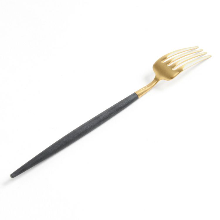 クチポール（Cutipol） GOA/ゴア ブラックマットゴールド デザートフォーク GO07GB [ネコポス対応可(18点まで)]