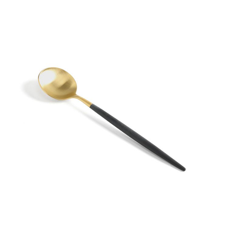 クチポール（Cutipol） GOA/ゴア ブラックマットゴールド デザート3点セット（デザートナイフ・デザートフォーク・デザートスプーン） [ネコポス対応可(6セットまで)]