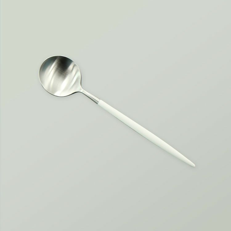 クチポール（Cutipol） GOA/ゴア ホワイト デザートスプーン GO08W [ネコポス対応可(18点まで)]