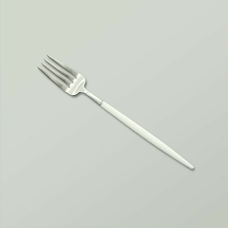 ＜4点セット＞クチポール（Cutipol） GOA/ゴア ホワイト デザート3点＆カトラリーレスト1点 [ネコポス対応可(4セットまで)]