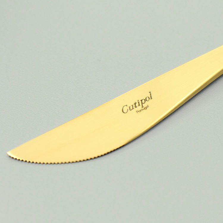 クチポール（Cutipol） GOA/ゴア ホワイトマットゴールド ディナーナイフ/テーブルナイフ GO03WGB [ネコポス対応可(18点まで)]