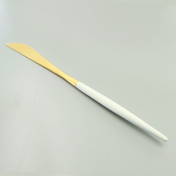 クチポール（Cutipol） GOA/ゴア ホワイトマットゴールド ディナーナイフ/テーブルナイフ GO03WGB [ネコポス対応可(18点まで)]
