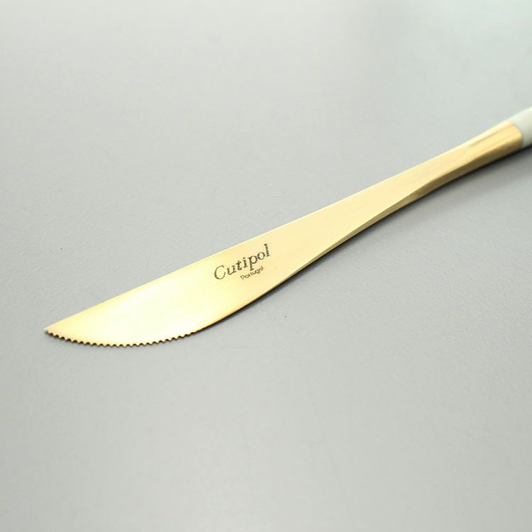 クチポール（Cutipol） GOA/ゴア ホワイトマットゴールド デザートナイフ GO06WGB [ネコポス対応可(18点まで)]