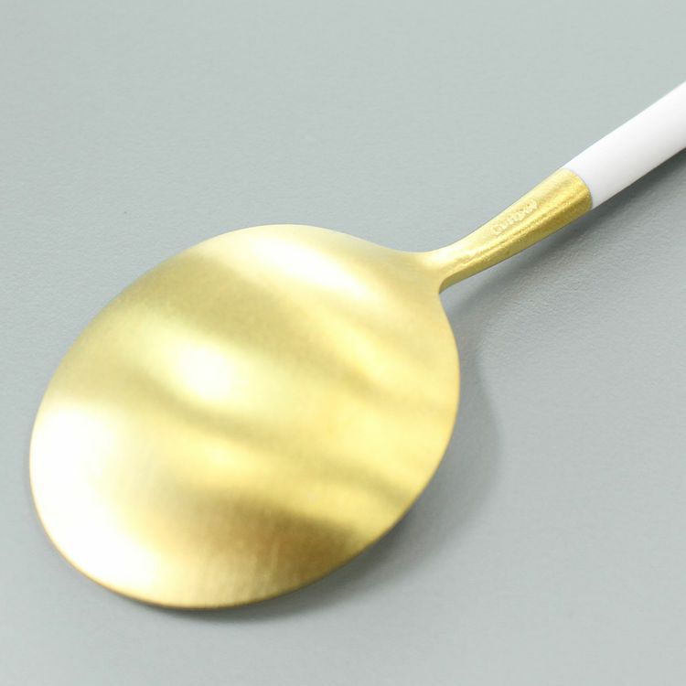 クチポール（Cutipol） GOA/ゴア ホワイトマットゴールド デザートスプーン GO08WGB [ネコポス対応可(18点まで)]