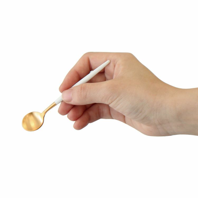 クチポール（Cutipol） GOA/ゴア ホワイトマットゴールド モカ/エスプレッソスプーン GO12WGB [ネコポス対応可(18点まで)]