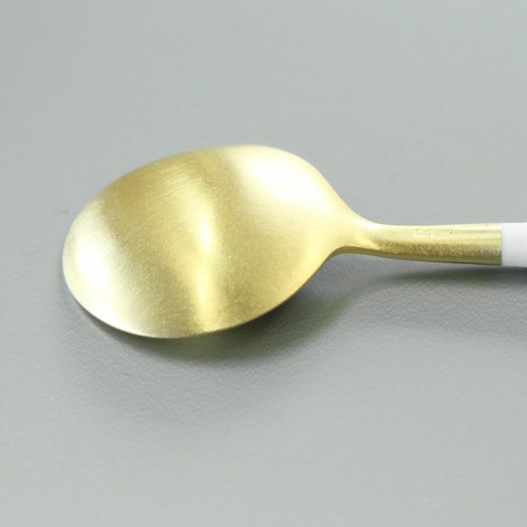 クチポール（Cutipol） GOA/ゴア ホワイトマットゴールド ロングドリンクスプーン [ネコポス対応可(18点まで)]