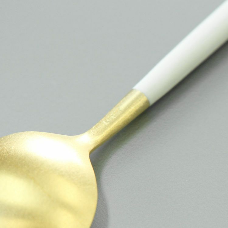 クチポール（Cutipol） GOA/ゴア ホワイトマットゴールド ロングドリンクスプーン [ネコポス対応可(18点まで)]