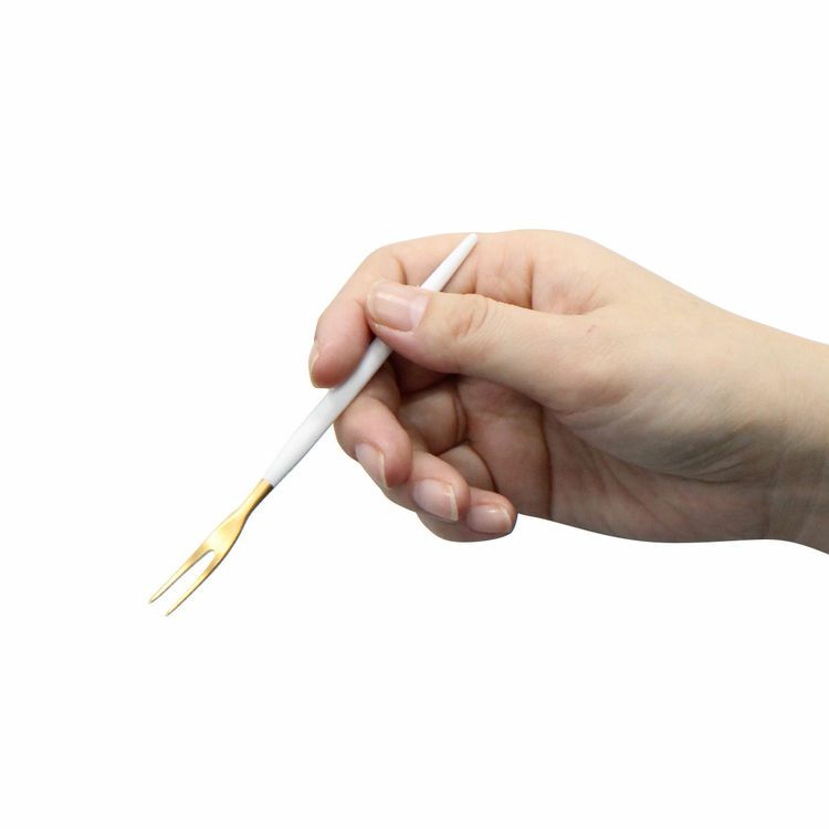 クチポール（Cutipol） GOA/ゴア ホワイトマットゴールド ミニフォーク [ネコポス対応可(18点まで)]