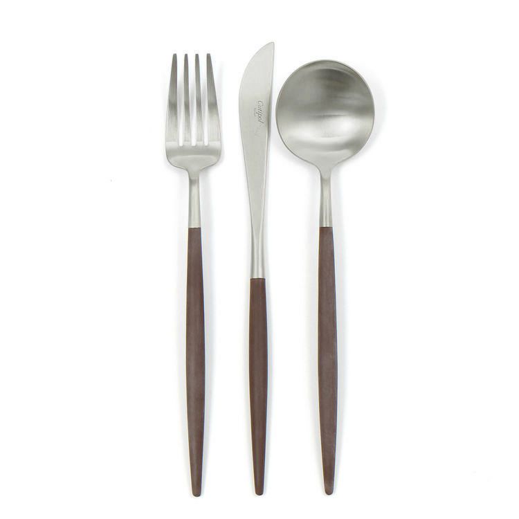 クチポール（Cutipol） GOA/ゴア ブラウン ディナー3点セット（ディナーナイフ・ディナーフォーク・ディナースプーン） [ネコポス対応可(6セットまで)]