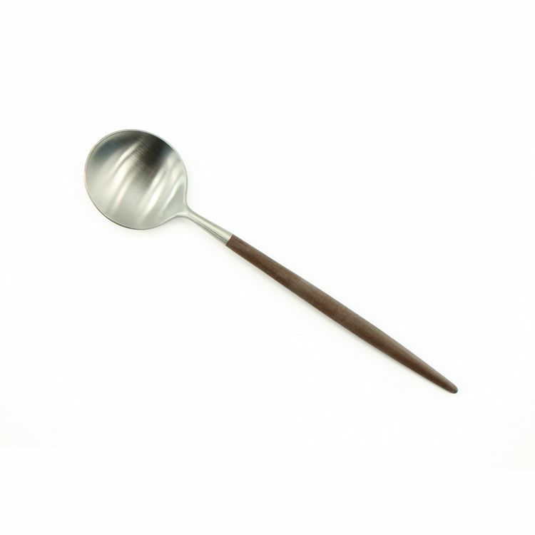 ＜4点セット＞クチポール（Cutipol） GOA/ゴア ブラウン デザート3点＆カトラリーレスト1点 [ネコポス対応可(4セットまで)]