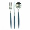 クチポール（Cutipol） GOA/ゴア ブルー ディナー3点セット（ディナーナイフ・ディナーフォーク・ディナースプーン） [ネコポス対応可(6セットまで)]