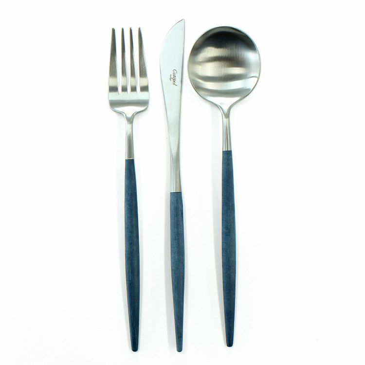 クチポール（Cutipol） GOA/ゴア ブルー ディナー3点セット（ディナーナイフ・ディナーフォーク・ディナースプーン） [ネコポス対応可(6セットまで)]