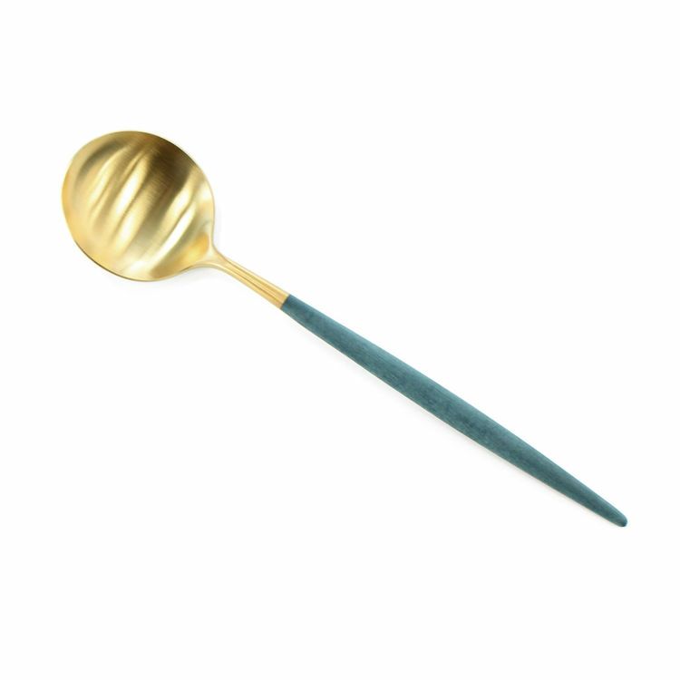 クチポール（Cutipol） GOA/ゴア ブルーマットゴールド ディナースプーン/テーブルスプーン GO05GBL [ネコポス対応可(18点まで)]