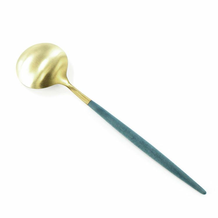 クチポール（Cutipol） GOA/ゴア ブルーマットゴールド ディナースプーン/テーブルスプーン GO05GBL [ネコポス対応可(18点まで)]