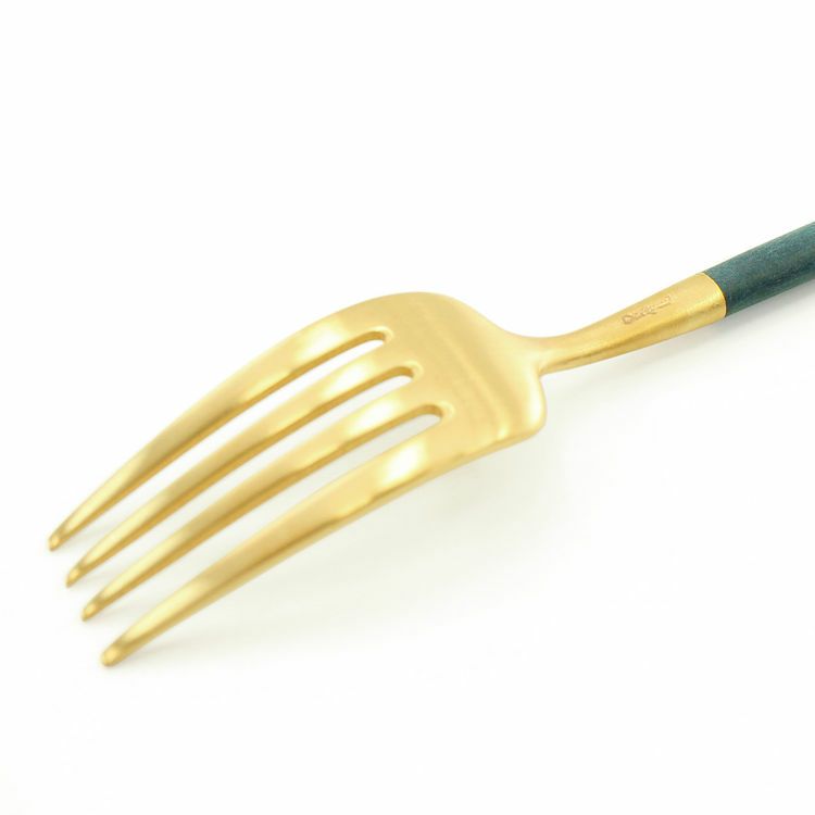 クチポール（Cutipol） GOA/ゴア ブルーマットゴールド デザートフォーク GO07GBL [ネコポス対応可(18点まで)]