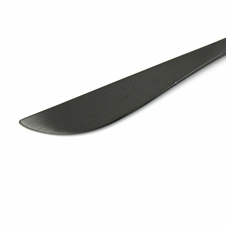 クチポール（Cutipol） MOON MATT/ムーンマット ブラック ディナーナイフ [ネコポス対応可(18点まで)]