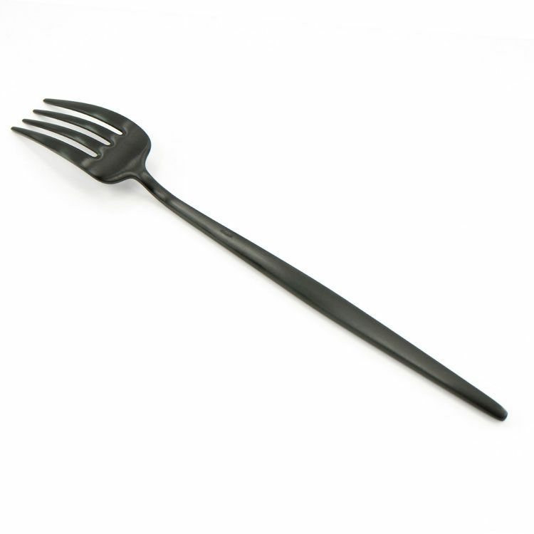 クチポール（Cutipol） MOON MATT/ムーンマット ブラック ディナーフォーク [ネコポス対応可(18点まで)]