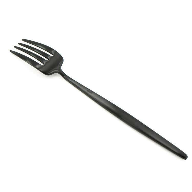 クチポール（Cutipol） MOON MATT/ムーンマット ブラック デザートフォーク [ネコポス対応可(18点まで)]