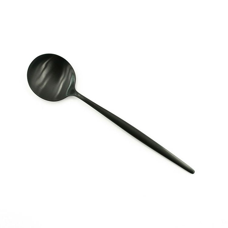 クチポール（Cutipol） MOON MATT/ムーンマット ブラック デザート3点（デザートナイフ・デザートフォーク・デザートスプーン） [ネコポス対応可(6セットまで)]