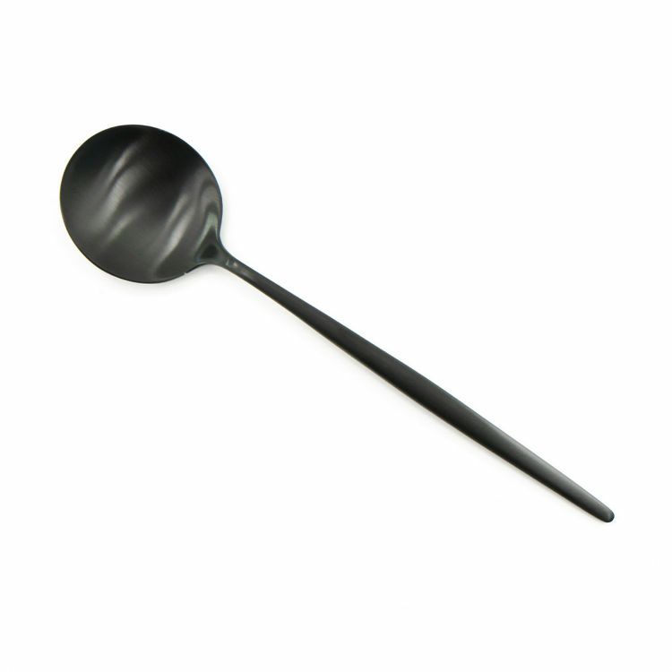 ＜4点セット＞クチポール（Cutipol） MOON MATT/ムーンマット ブラック ディナー3点＆カトラリーレスト1点 [ネコポス対応可(4セットまで)]