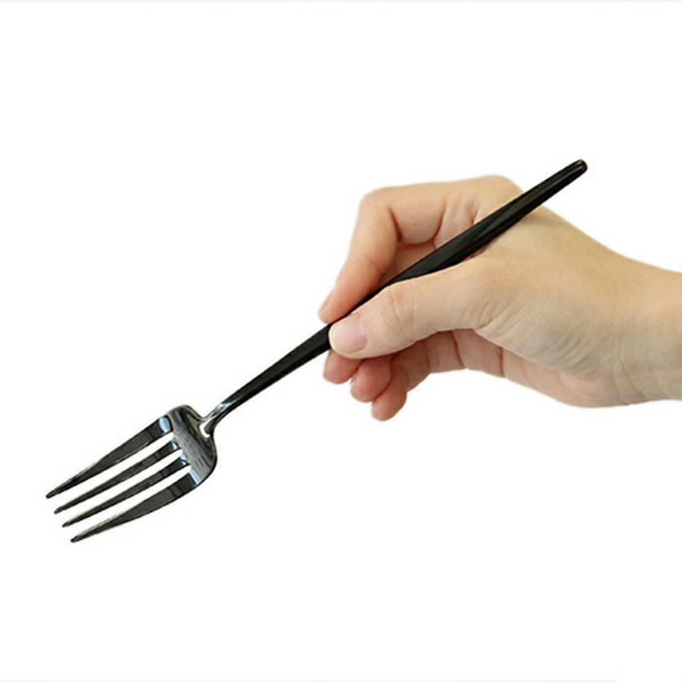 クチポール（Cutipol） MOON MIRROR/ムーンミラー ブラック ディナーフォーク/テーブルフォーク MO04BL [ネコポス対応可(18点まで)]