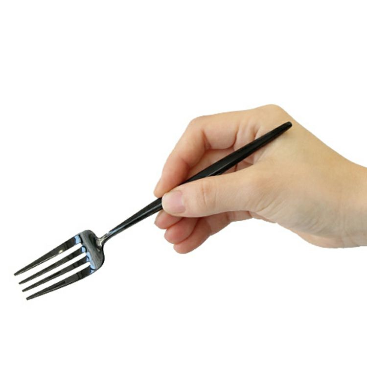 クチポール（Cutipol） MOON MIRROR/ムーンミラー ブラック デザートフォーク MO07BL [ネコポス対応可(18点まで)]