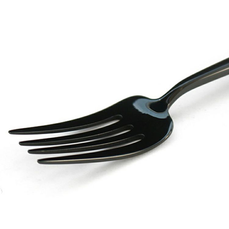 クチポール（Cutipol） MOON MIRROR/ムーンミラー ブラック デザートフォーク MO07BL [ネコポス対応可(18点まで)]