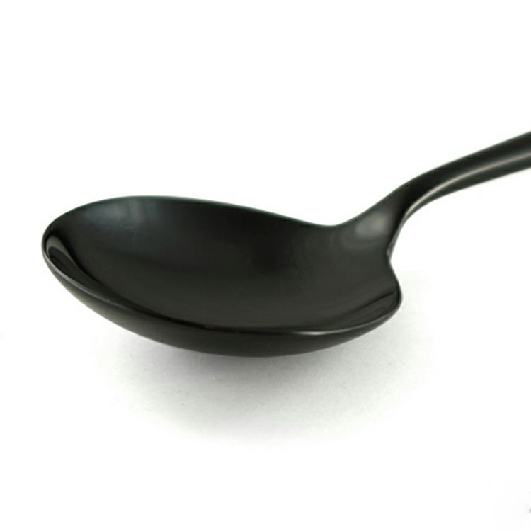 クチポール（Cutipol） MOON MIRROR/ムーンミラー ブラック デザートスプーン MO08BL [ネコポス対応可(18点まで)]