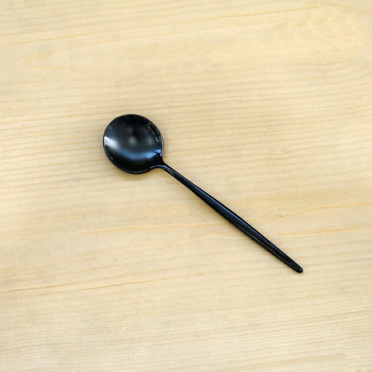 クチポール（Cutipol） MOON MIRROR/ムーンミラー ブラック コーヒー/ティースプーン MO11BL [ネコポス対応可(18点まで)]