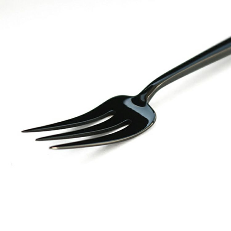クチポール（Cutipol） MOON MIRROR/ムーンミラー ブラック ケーキフォーク／ペストリーフォーク MO24BL [ネコポス対応可(18点まで)]