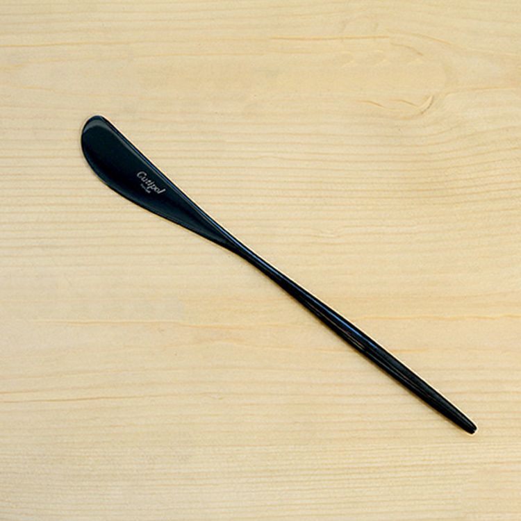 クチポール（Cutipol） MOON MIRROR/ムーンミラー ブラック バターナイフ MO25BL [ネコポス対応可(18点まで)]