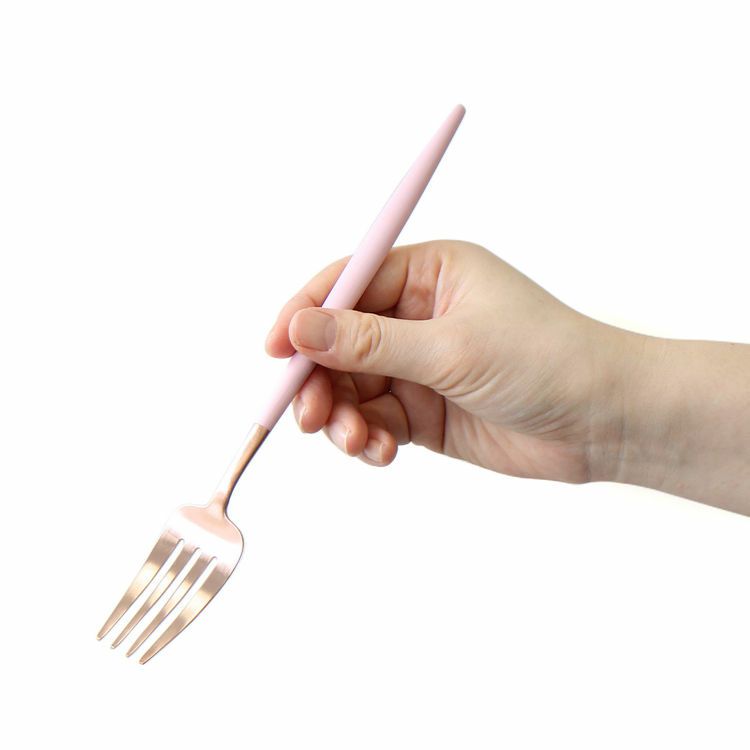 クチポール（Cutipol） GOA/ゴア ピンクマットローズゴールド ディナー/テーブルフォーク [ネコポス対応可(18点まで)]