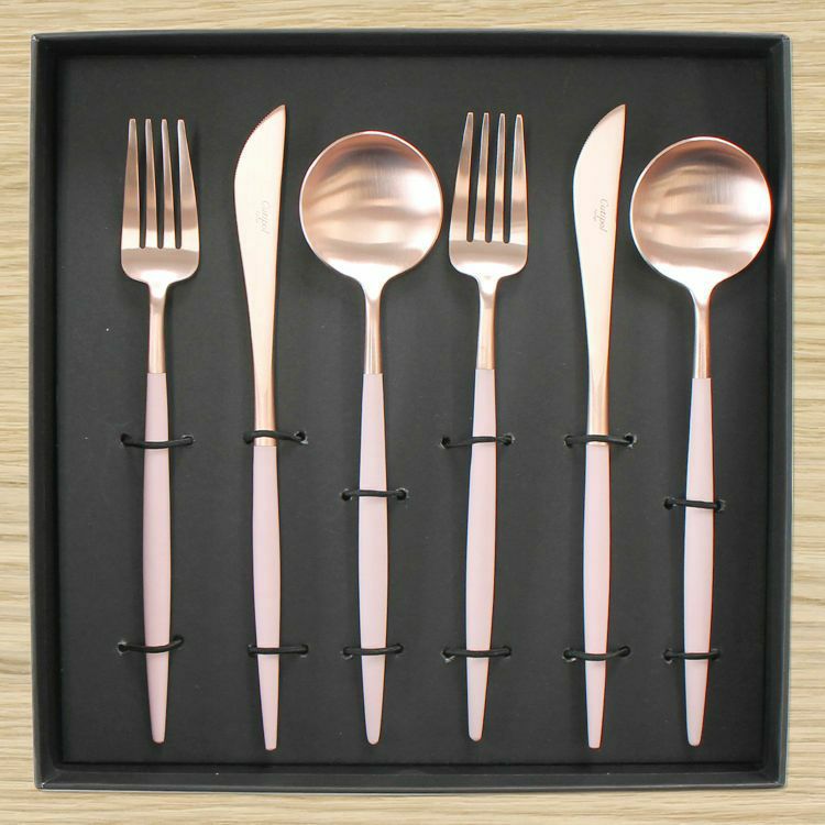 クチポール（Cutipol） GOA/ゴア ピンクマットローズゴールド ディナー6点セット ギフトボックス(化粧箱付)