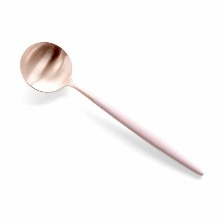 クチポール（Cutipol） GOA/ゴア ピンクマットローズゴールド ディナーセット（ディナーナイフ・ディナーフォーク・ディナースプーン） + カトラリーレストシルバー 8点セット ギフトボックス入り