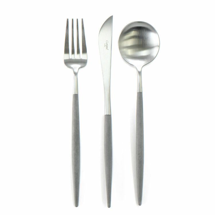 クチポール（Cutipol） GOA/ゴア グレー ディナー3点セット（ディナーナイフ・ディナーフォーク・ディナースプーン） [ネコポス対応可(6セットまで)]