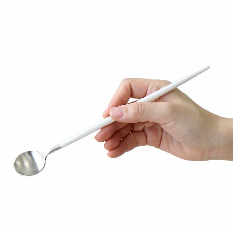 クチポール（Cutipol） GOA/ゴア ホワイト  ロングドリンクスプーン [ネコポス対応可(18点まで)]