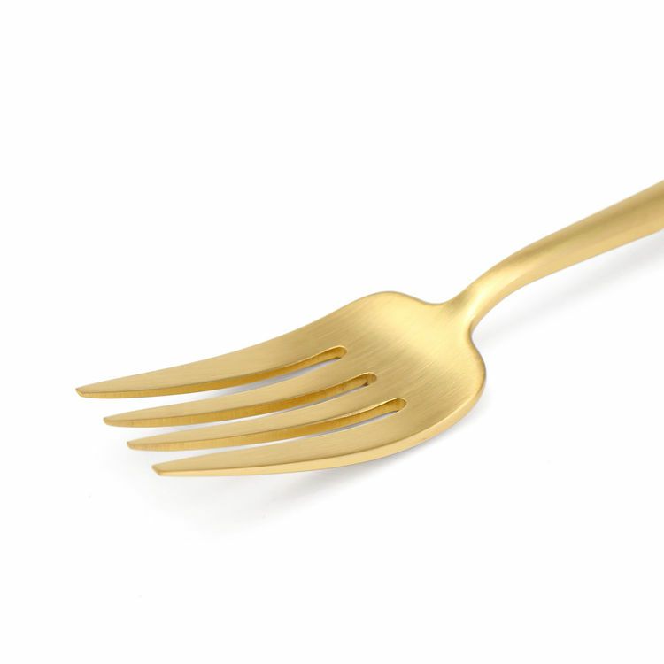 クチポール（Cutipol） MOON MATT/ムーンマット ゴールド デザートフォーク [ネコポス対応可(18点まで)]