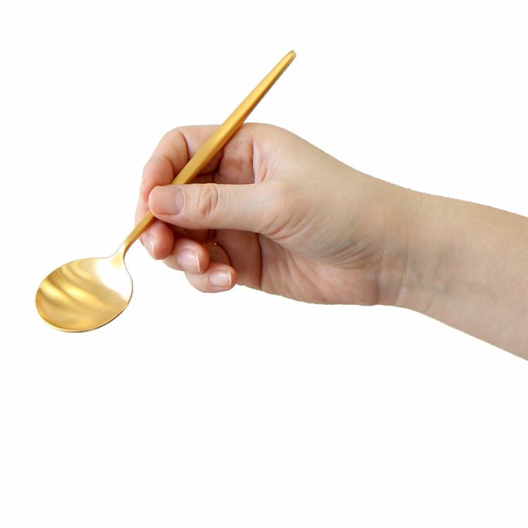 クチポール（Cutipol） MOON MATT/ムーンマット ゴールド デザートスプーン [ネコポス対応可(18点まで)]
