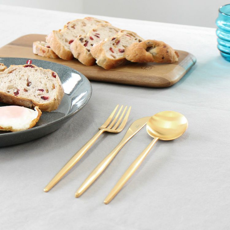 クチポール（Cutipol） MOON MATT/ムーンマット ゴールド ディナー6点セット ギフトボックス(化粧箱付)