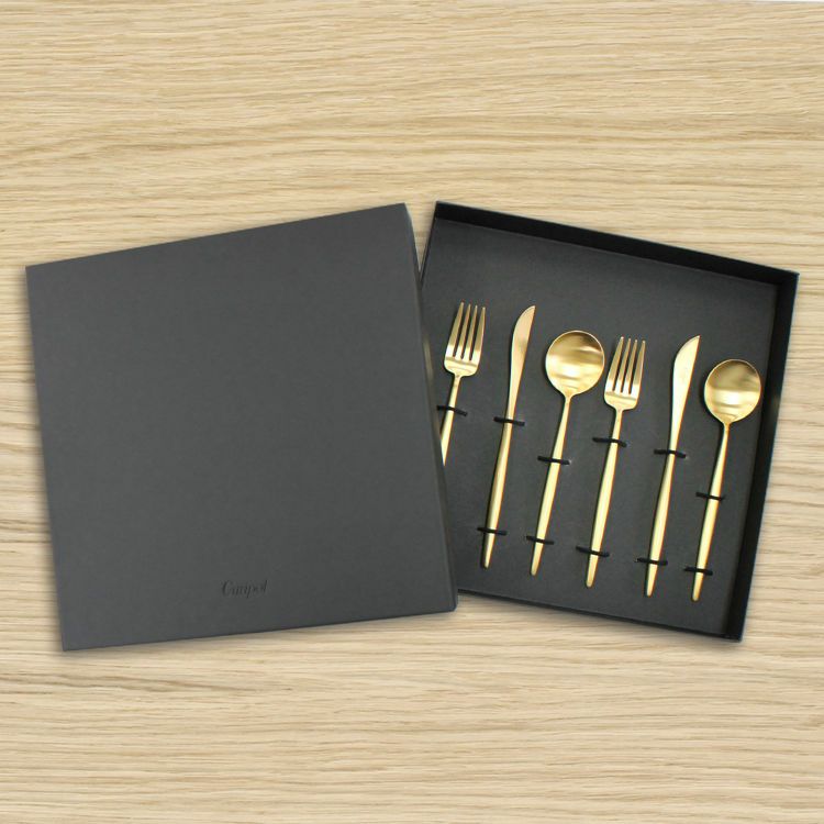 クチポール（Cutipol） MOON MATT/ムーンマット ゴールド デザート6点セット ギフトボックス(化粧箱付)